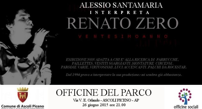 Alessio Santamaria interpreta Renato Zero