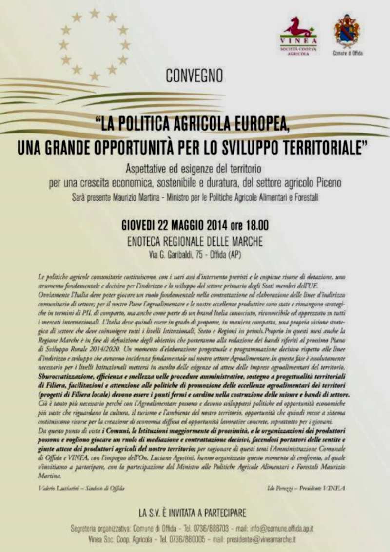 Maurizio Martina, “La Politica Agricola Europea, una grande opportunità per lo sviluppo territoriale”