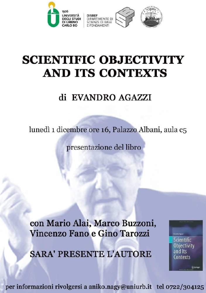 Evandro Agazzi, “Scientific Objectivity and Its Contexts” all’UniUrb