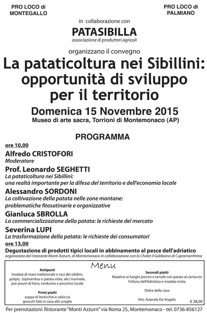 La pataticoltura nei Sibillini: opportunità di sviluppo per il territorio