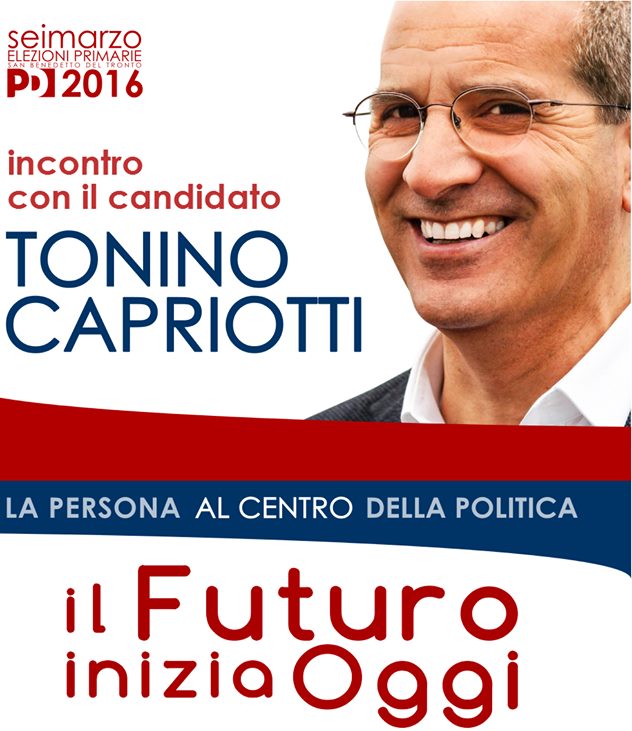 Tonino Capriotti: “Il Futuro inizia Oggi”, cambiare si può