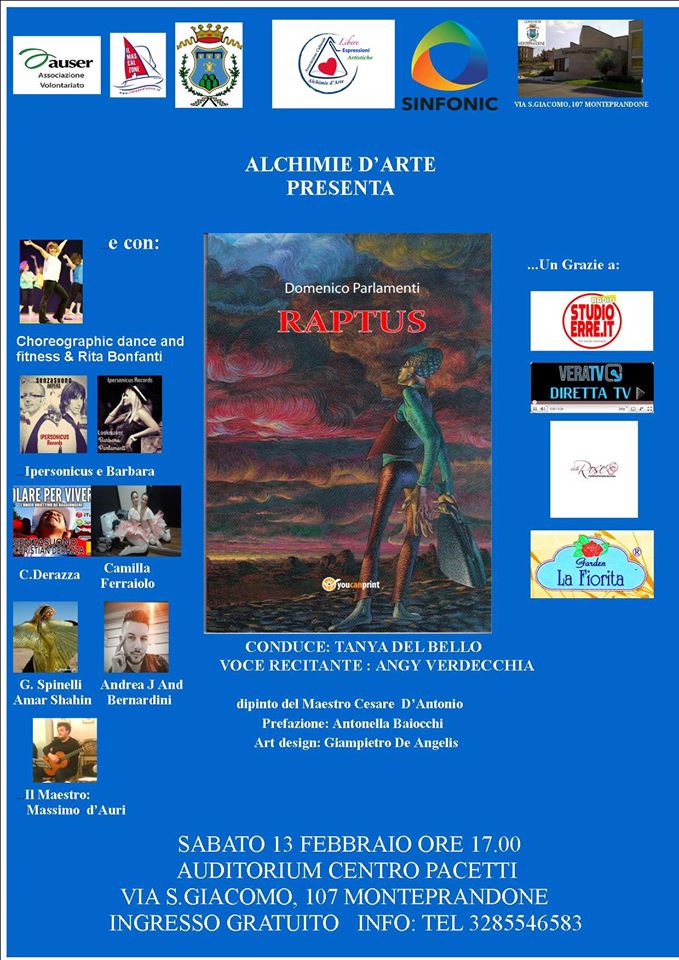 Domenico Parlamenti con “Raptus” inaugura l’anno Culturale di Alchimie d’Arte