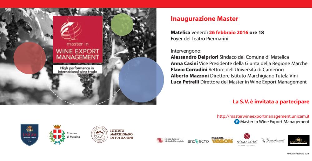 Wine Export Management: inaugurazione del Master UniCam