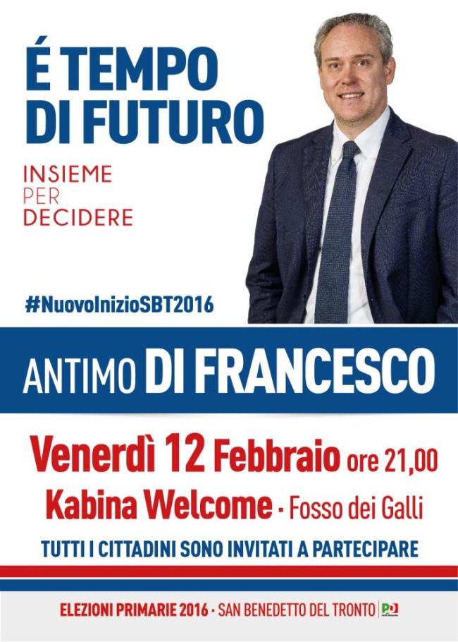 Antimo Di Francesco manifesto incontro 12 febbraio
