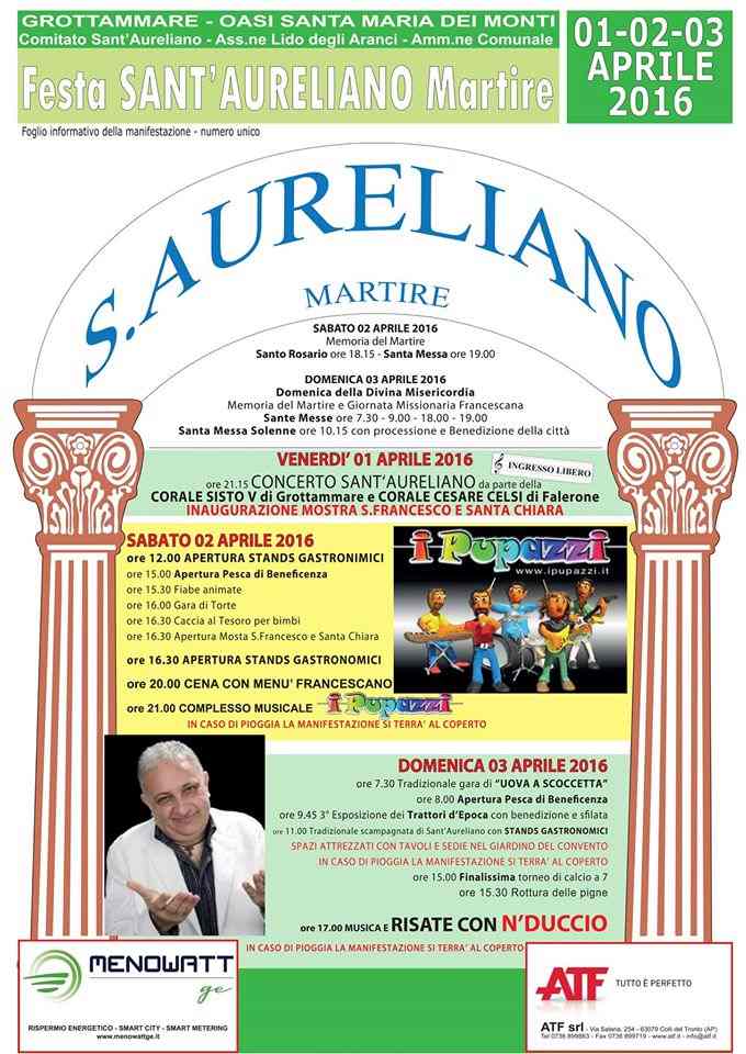 Una neo associazione per la Festa di Sant’Aureliano 2016