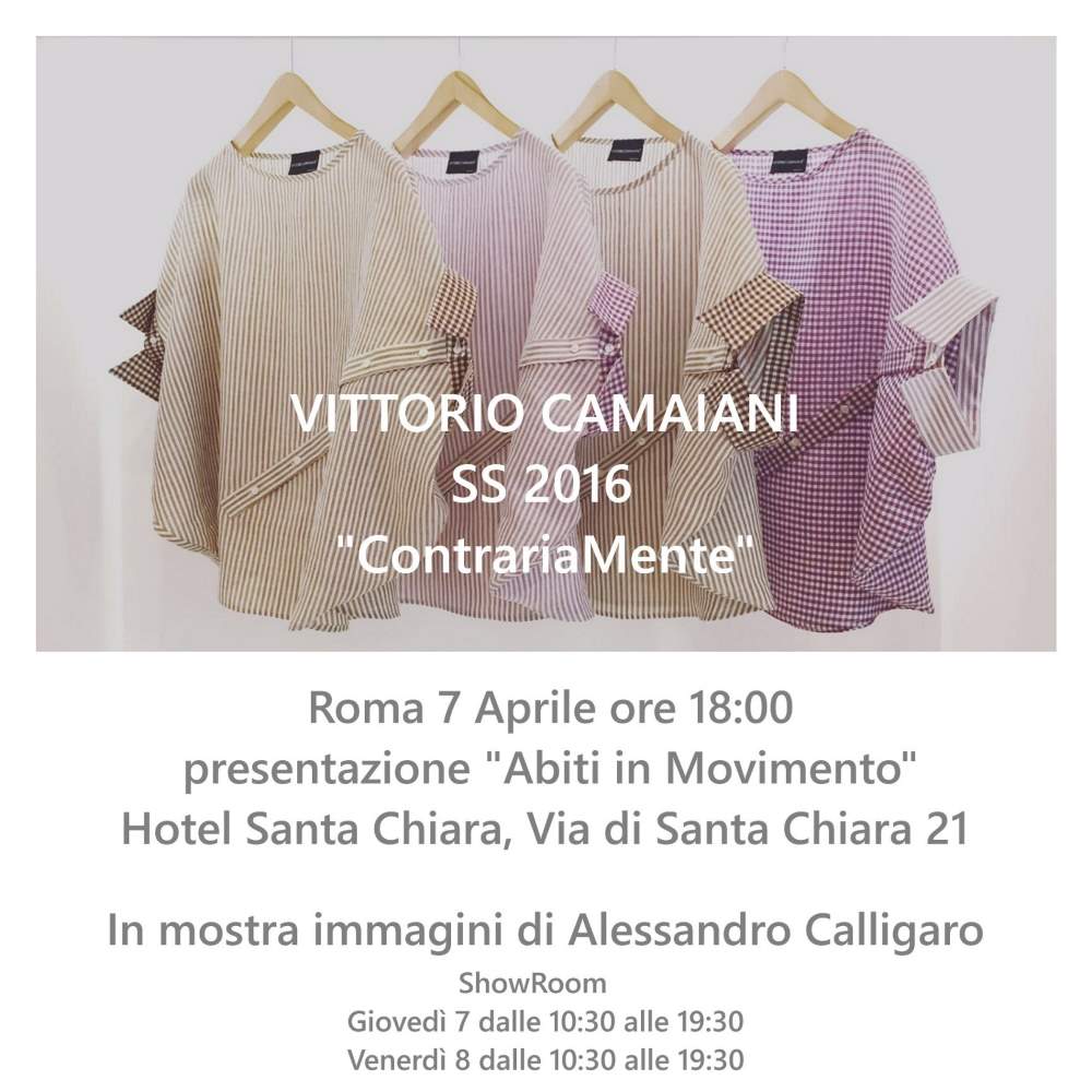 Vittorio Camaiani, AtelierPerUnGiorno Roma-Bologna-Milano…
