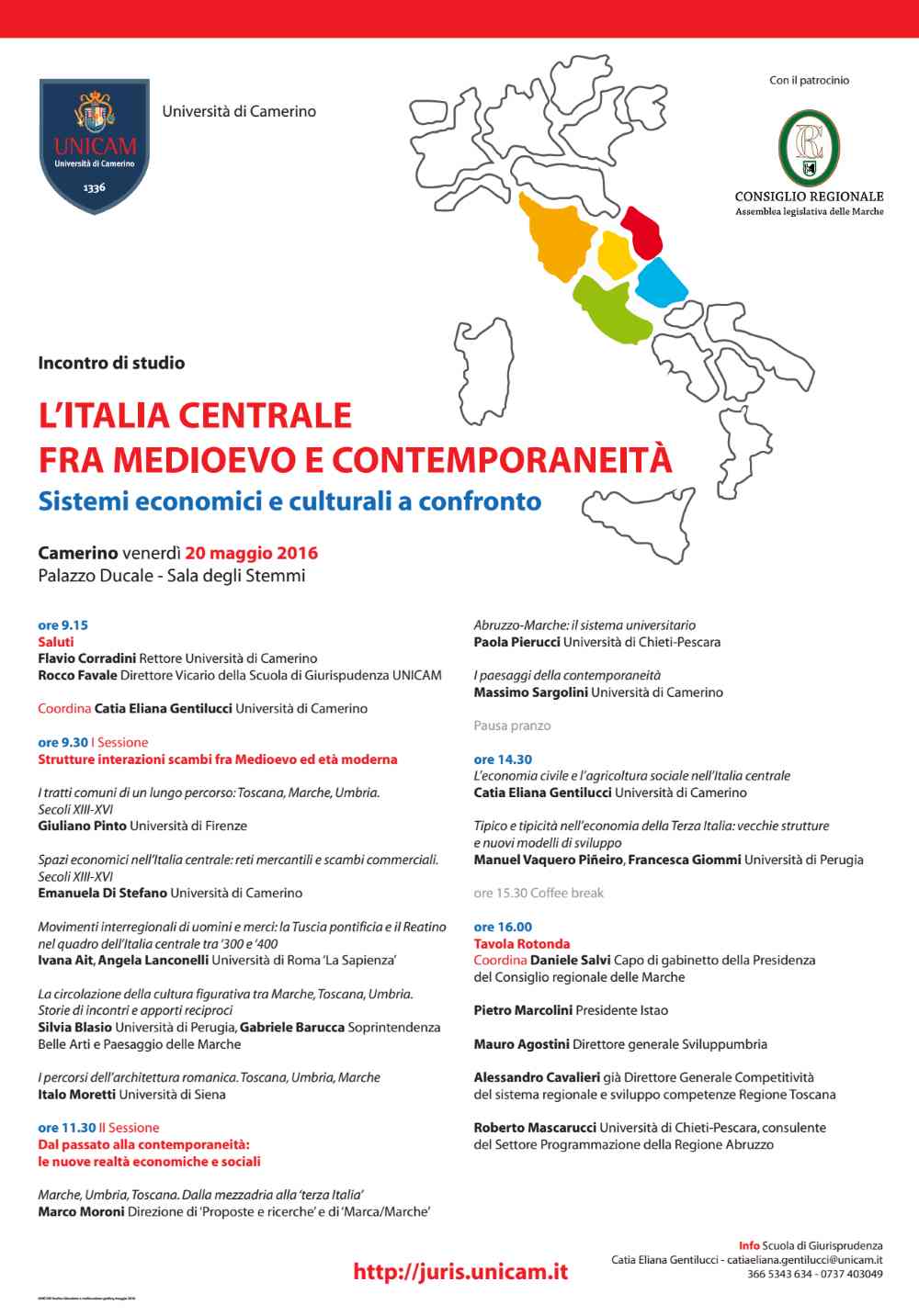 L’Italia Centrale fra Medioevo e Contemporaneità: convegno all’UniCam