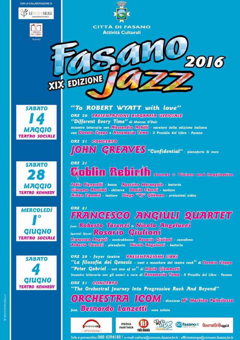 Orchestra Icom e Bernardo Lanzetti per il gran finale del Fasano Jazz 2016!