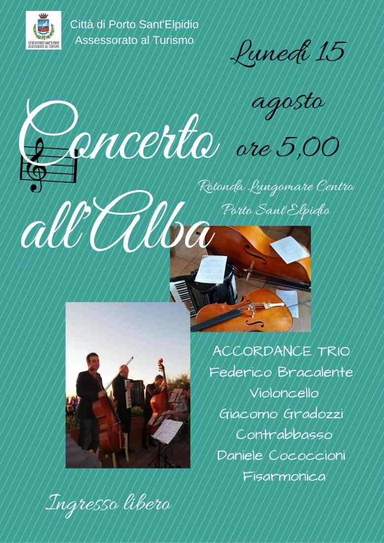 Alba di Ferragosto in musica a Porto Sant’Elpidio  con l’AccordAnce Trio