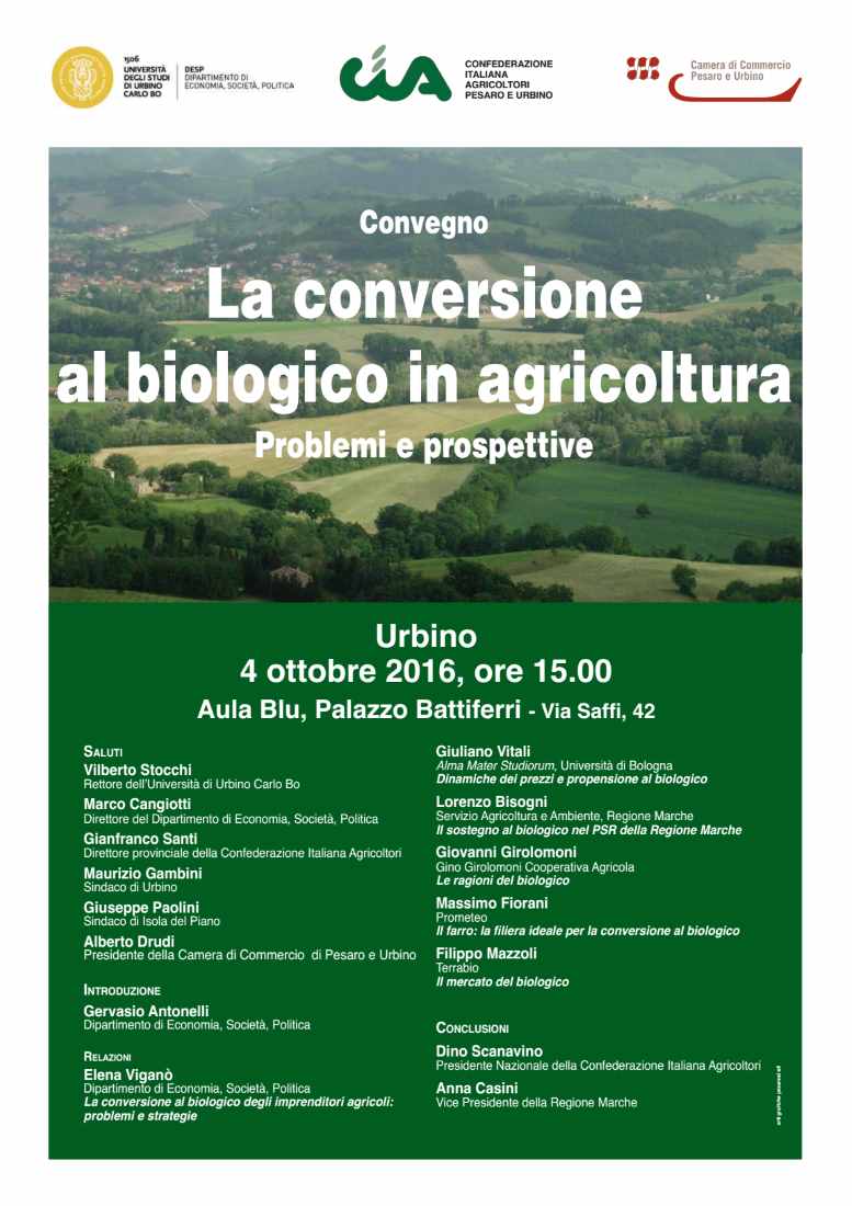La conversione al biologico in agricoltura: problemi e prospettive