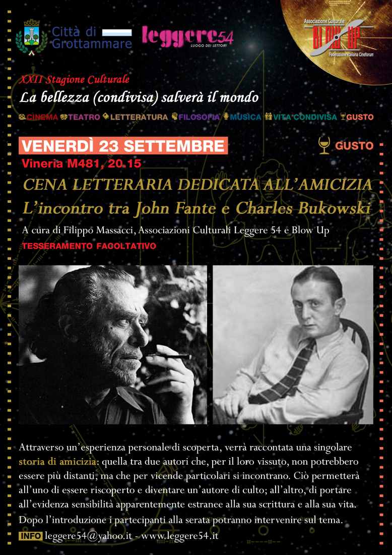 L’incontro tra John Fante e Charles Bukowski a Grottammare
