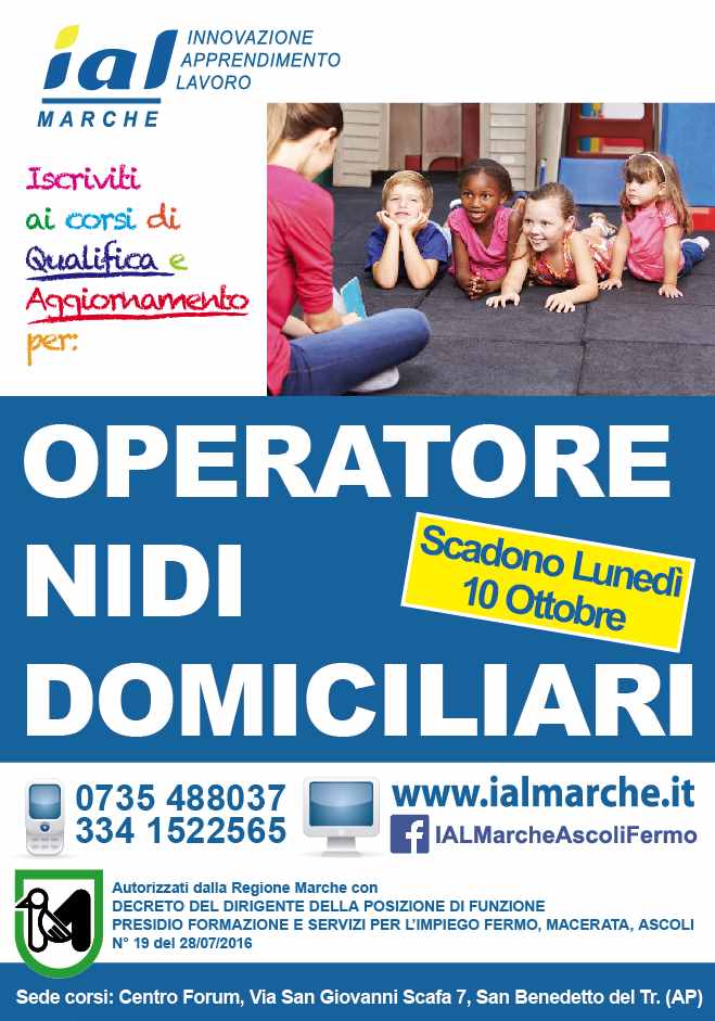 Operatore Nidi Domiciliari: corsi autorizzati dalla Regione allo Ial