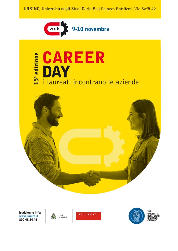 Career Day, dal 9 al 10 novembre XV edizione