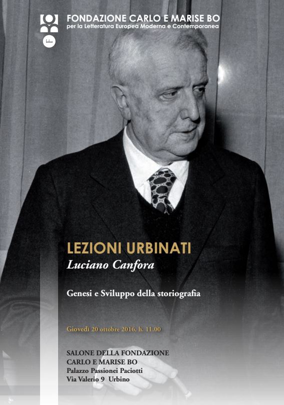 Luciano Canfora, “Genesi e Sviluppo della storiografia”