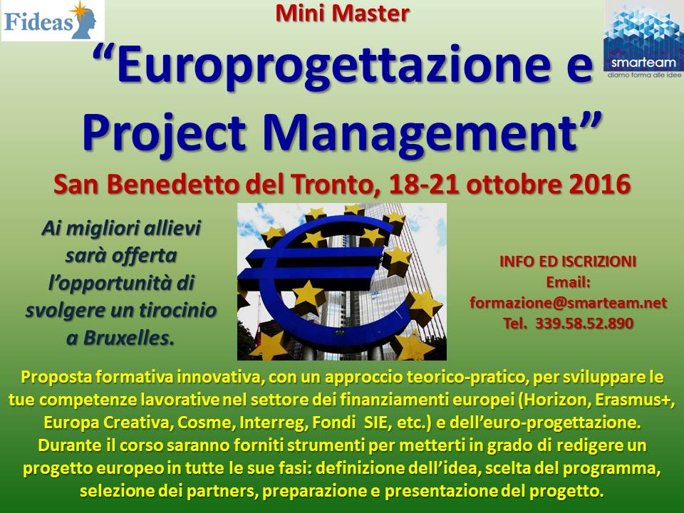 Mini Master in “Europrogettazione e Project Management”