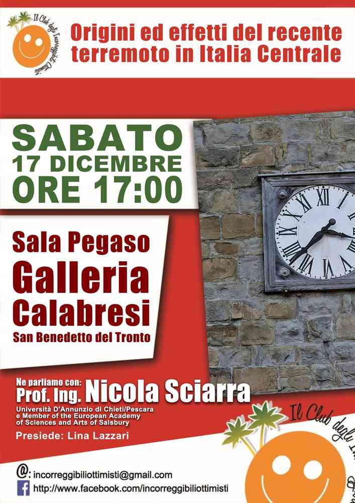 Nicola Sciarra, terremoto nell’Italia centrale