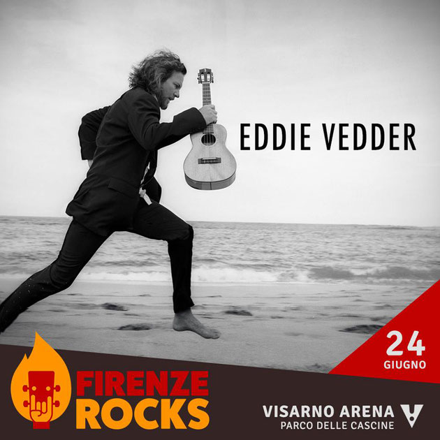 Eddie Vedder a giugno live a Firenze Rocks