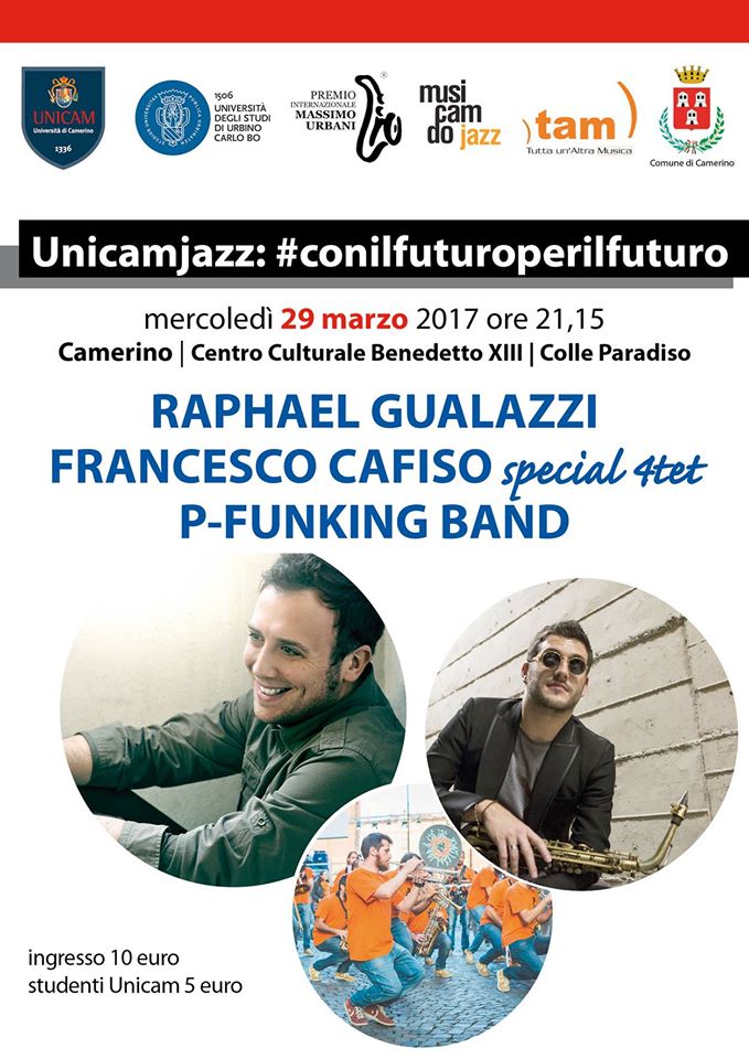 Gualazzi, Cafiso e la P-Funking Band a Camerino per ri-costruire il futuro