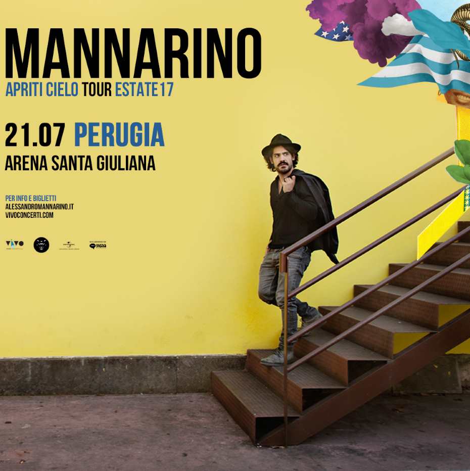 Mannarino, “Apriti Cielo Tour”: tappa umbra all’Arena Santa Giuliana