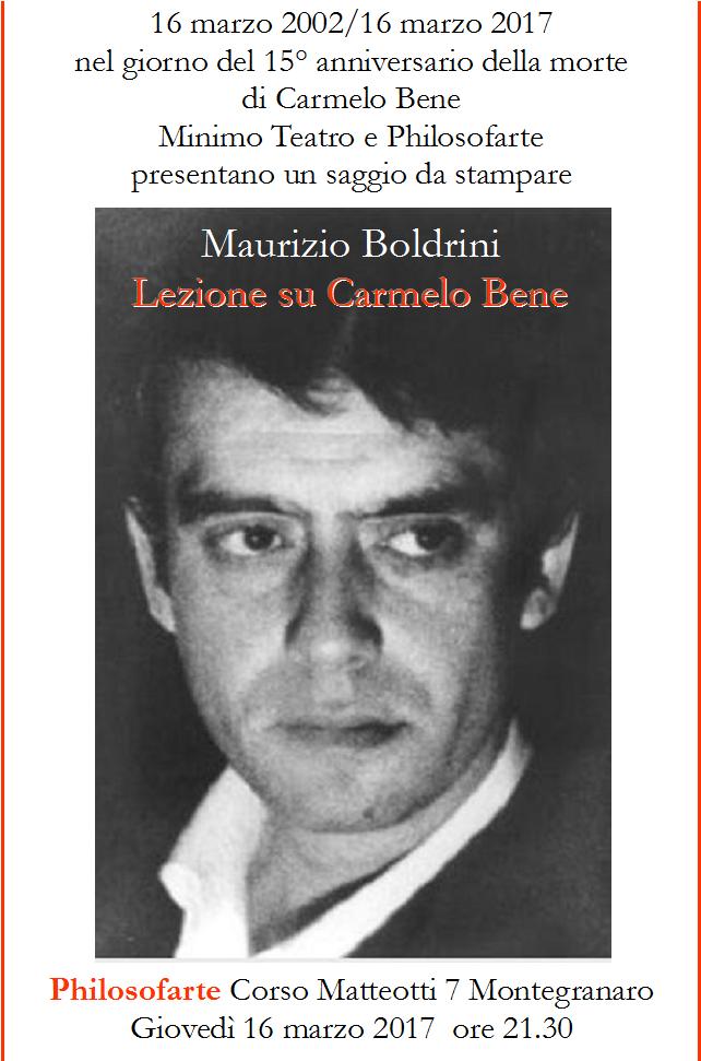 Maurizio Boldrini, “Lezione su Carmelo Bene”