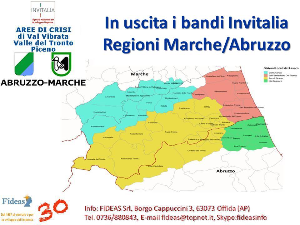 Area di crisi del Piceno: la Regione Marche ha approvato e co-finanziato l’Accordo di Programma