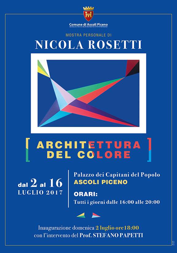 Nicola Rosetti, “Architettura del Colore” al Palazzo dei Capitani
