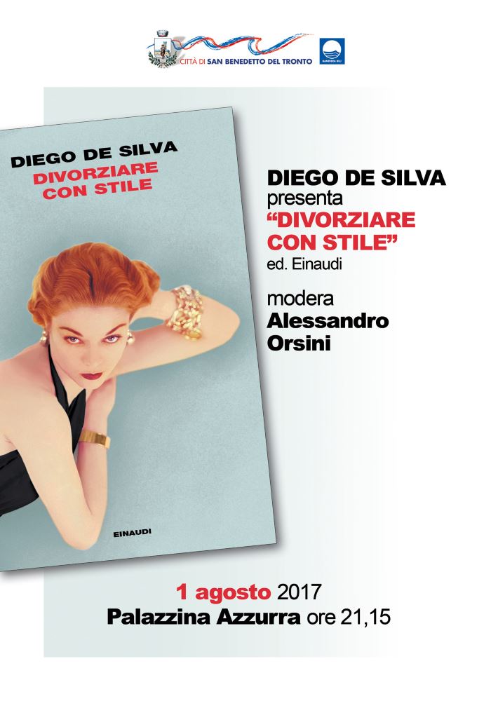 Diego De Silva, “Divorziare con stile” alla Palazzina Azzurra