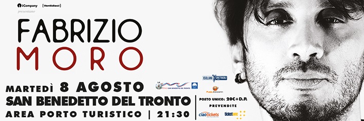 Fabrizio Moro in concerto nell’area del porto turistico