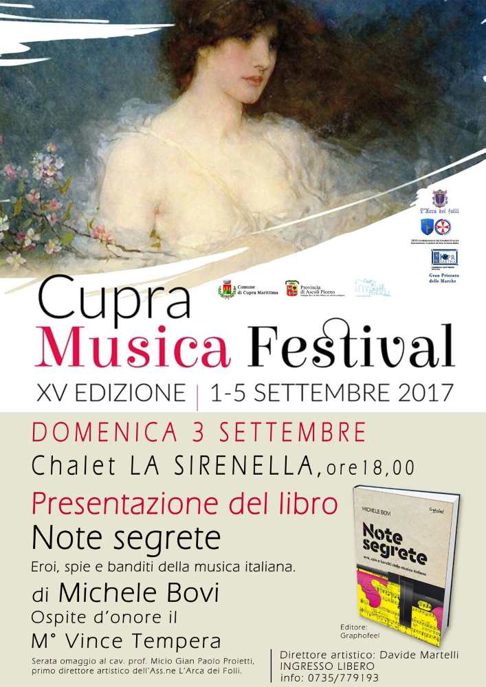 Note segrete della musica al Festival di Cupra con Michele Bovi e Vince Tempera