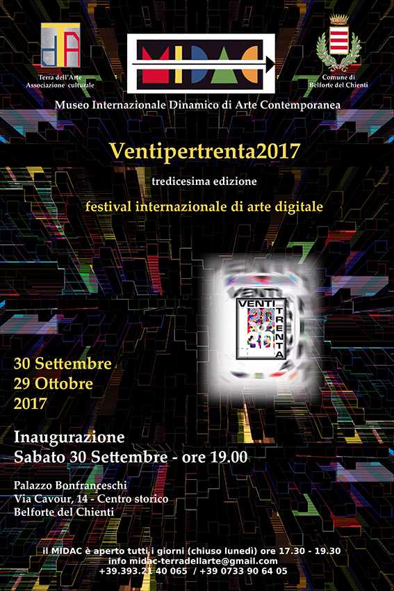 Ventipertrenta 2017, Festival Internazionale di Arte Digitale
