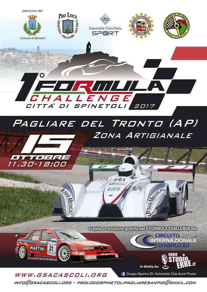 Automobilismo, domenica la 1a Formula Challenge Città di Spinetoli