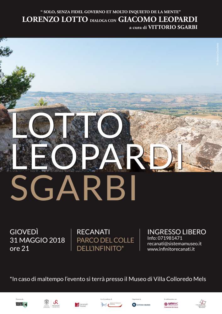 Lotto, Leopardi, Sgarbi: il dialogo al Colle dell’Infinito