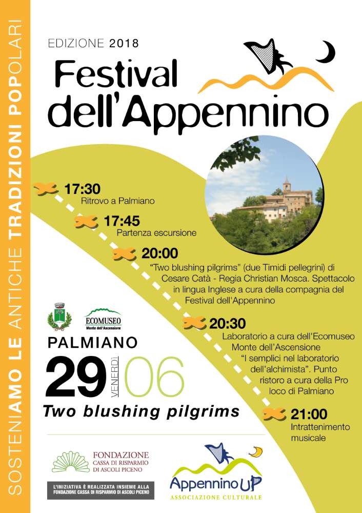 Festival dell’Appennino, “Two blushing pilgrims” a Palmiano