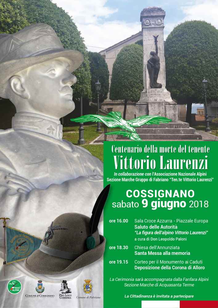 Commemorazione di Vittorio Laurenzi, nobile esempio di ammirevole eroismo