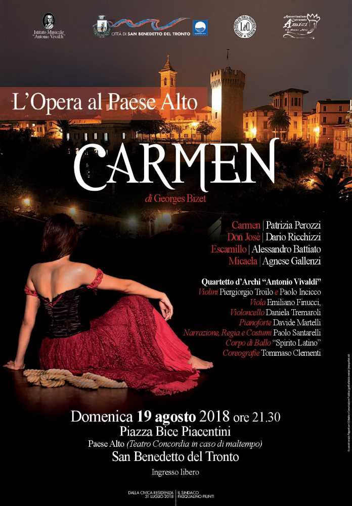 Una Carmen carica di sensualità in Piazza Bice Piacentini