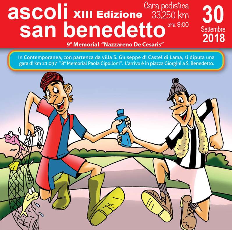 Gara podistica Ascoli – San Benedetto: vincono Hajjy Mohamed e Di Tillo Paola