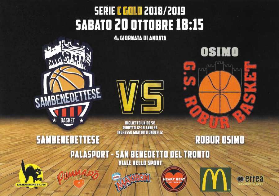 Pallacanestro, sabato Samb Basket – Osimo al PalaSpeca