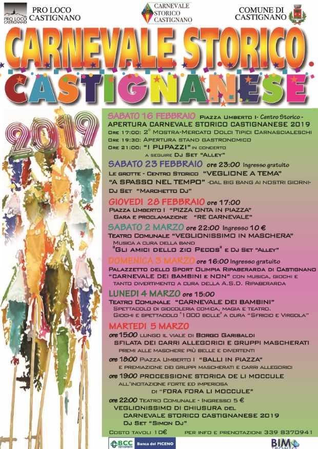 Entra nel vivo il Carnevale Storico Castignanese