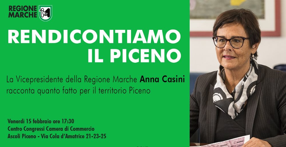 Rendicontiamo il Piceno, la vicepresidente Casini racconta quanto fatto per il territorio