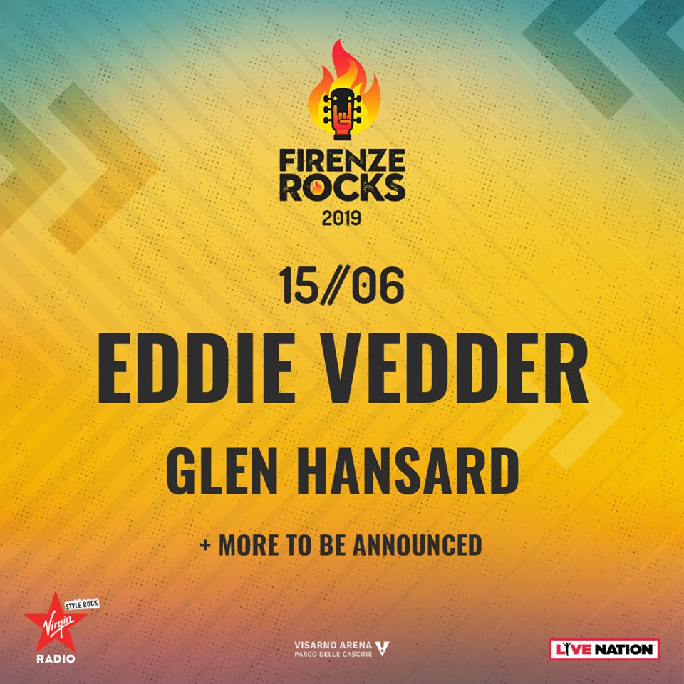 Eddie Vedder a Firenze Rocks 2019: da oggi i biglietti