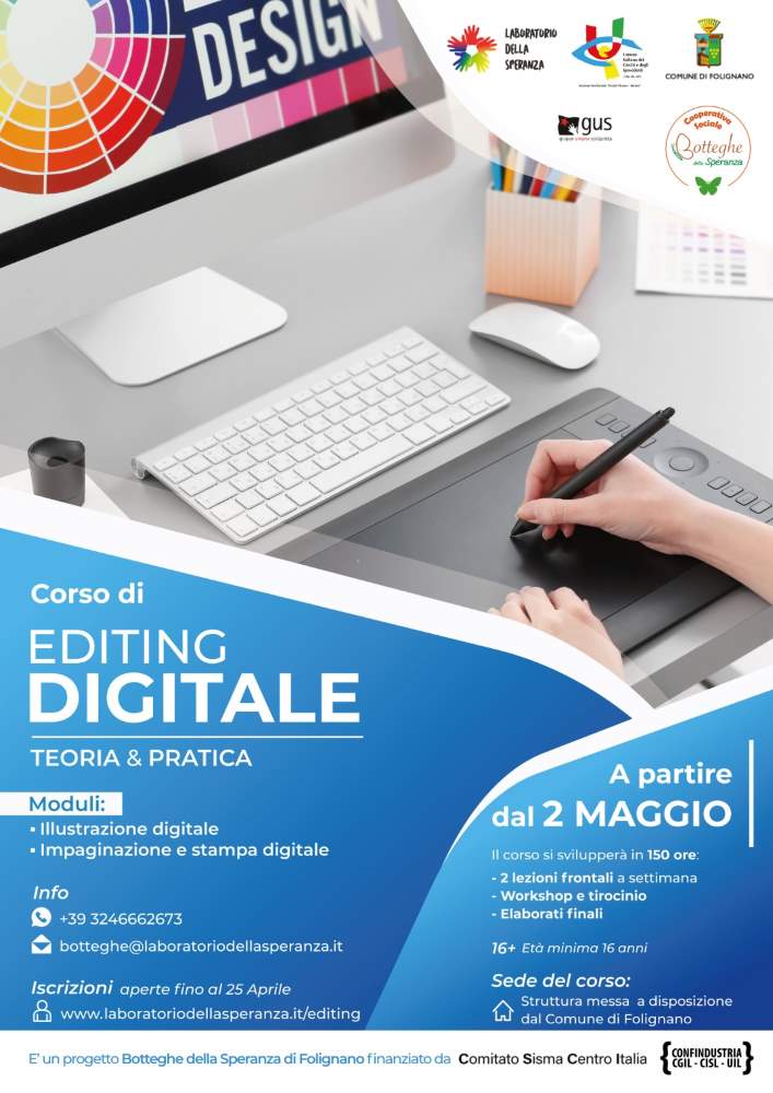 Editing digitale e stampa, a Folignano un corso per realizzare libri e cataloghi
