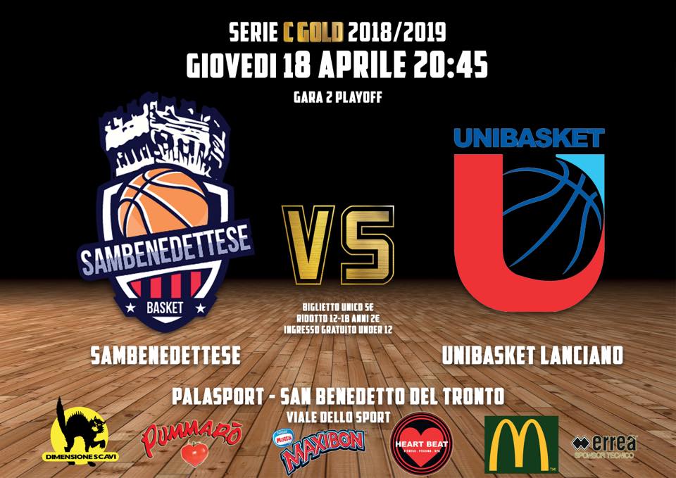 Samb Basket – UniBasket Lanciano il primo turno dei Playoff per la Serie B