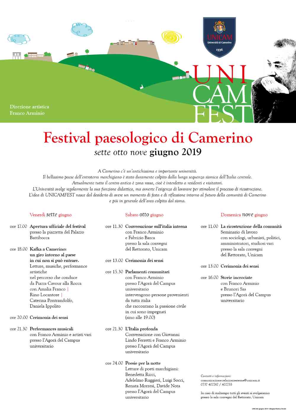 Al via “UniCamFest”: 3 giorni di poesia, musica, performance a Camerino