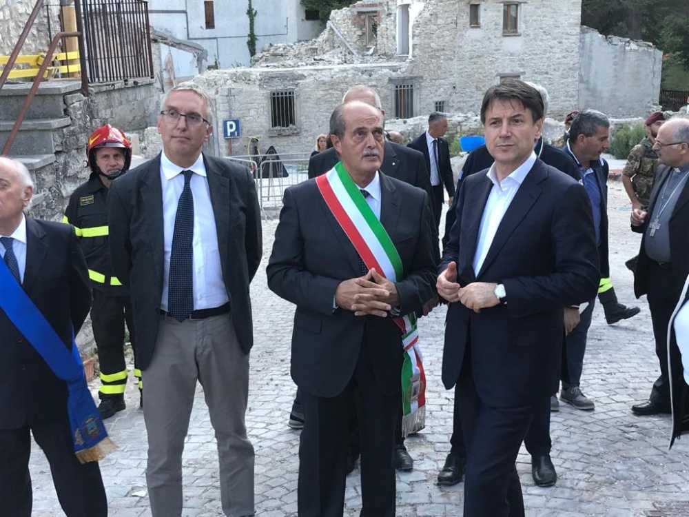 Luca Ceriscioli incontra il presidente Giuseppe Conte a Castelsantangelo sul Nera e ribadisce le richieste delle Marche