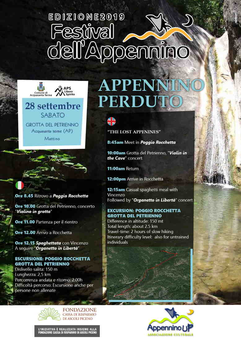 Il Festival dell’Appennino chiude il ricco cartellone estivo alla Grotta del Petrienno