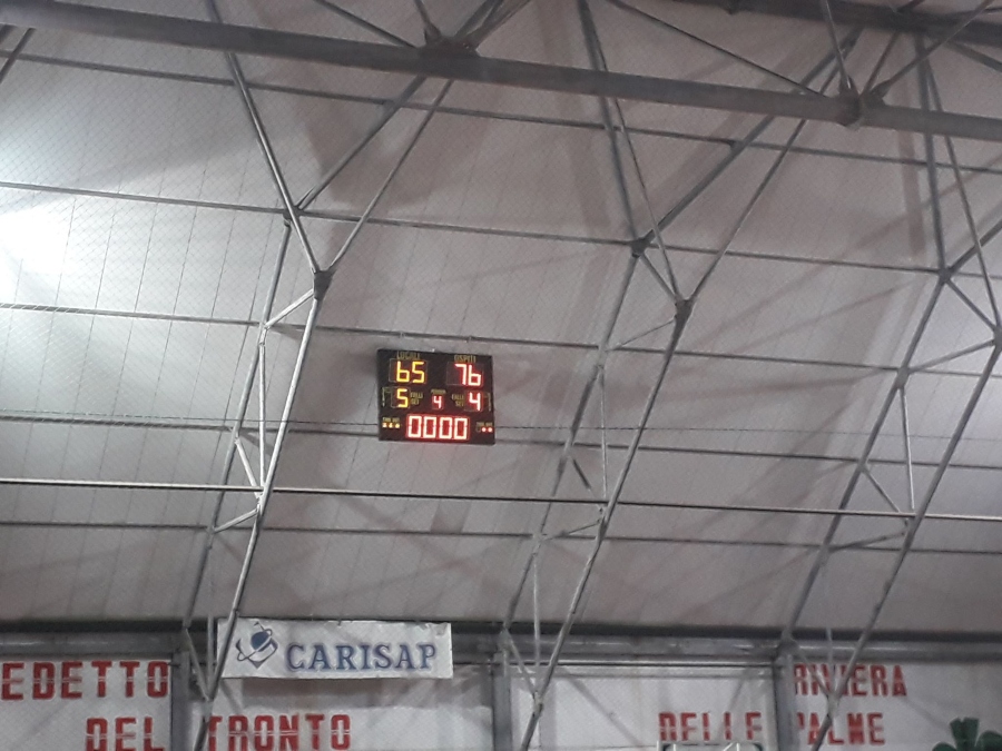 Samb Basket – Pisaurum Pesaro 65 – 76: i rossoblù esordiscono al PalaSpeca con una bruciante sconfitta