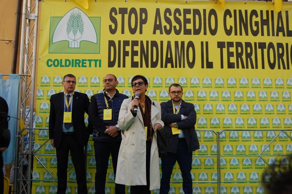 Coldiretti Marche, la protesta di Montecitorio sulla fauna selvatica