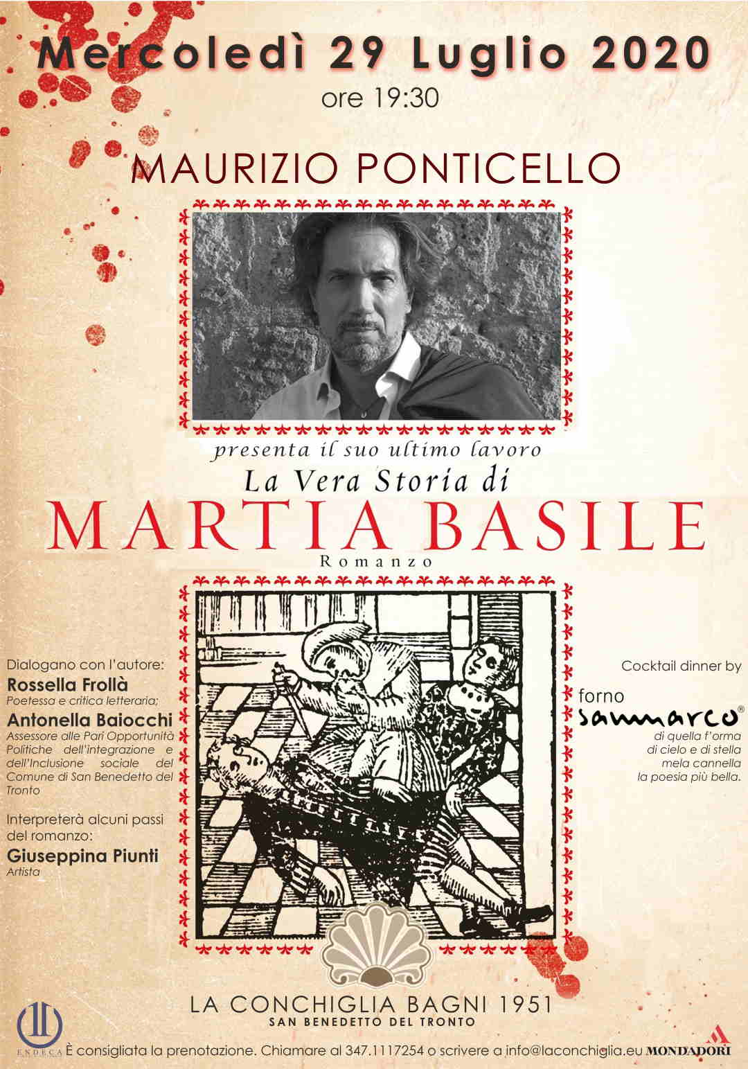 Maurizio Ponticello, “La vera storia di Martia Basile” @ La Conchiglia