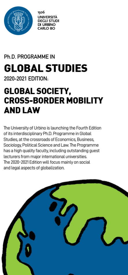 UniUrb, al via la 4a edizione del Phd in Global Studies