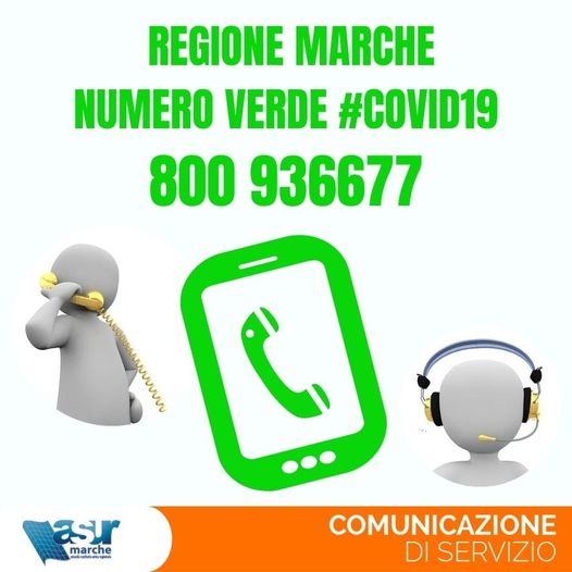 Covid19, torna attivo il Numero Verde della Regione Marche